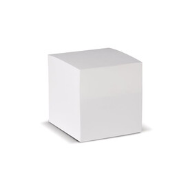 Quadratischer Zettelblock weiß 9x9x9cm - Weiss bedrucken, Art.-Nr. LT91700-N0001