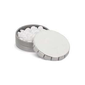 Mini-Clic-Dose Pfefferminzdose - Silber bedrucken, Art.-Nr. LT91790-N0005