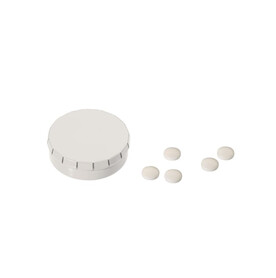Pfefferminzdose One-Click - Weiss bedrucken, Art.-Nr. LT91794-N0001
