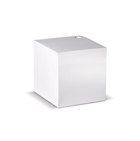 Zettelblock mit Bohrung 10x10x10cm - Weiss bedrucken, Art.-Nr. LT91801-N0001