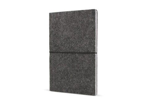 Notebook-Filz A5 - Dunkelgrau bedrucken, Art.-Nr. LT92068-N0060