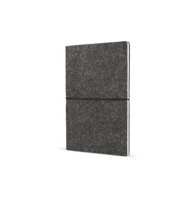Notebook-Filz A5 - Dunkelgrau bedrucken, Art.-Nr. LT92068-N0060