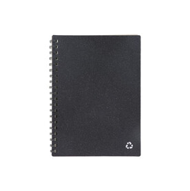 Notizbuch aus recyceltem Leder Midi - Dunkelgrau bedrucken, Art.-Nr. LT92069-N0060