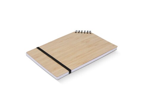Notizbuch Bamboo Eckband A5 - Natur bedrucken, Art.-Nr. LT92073-N0094