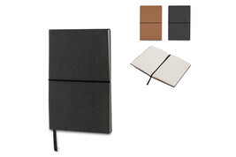 Notizbuch mit Einband aus recycelten Leder Din A5 bedrucken, Art.-Nr. LT92521