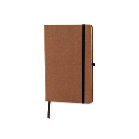 Hardcover-Notizbuch mit Einband aus recycelten Leder DIN A5 - Hellbraun bedrucken, Art.-Nr. LT92522-N0052 Hardcover-Notizbuch mit Einband aus recycelten Leder DIN A5 - Hellbraun bedrucken, Art.-Nr. LT92522-N0052