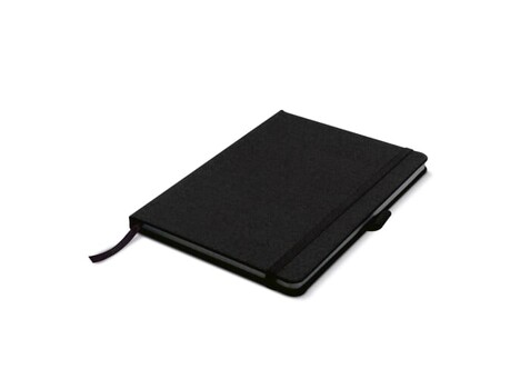 Notizbuch DIN A5 aus R-PET-Material - Schwarz bedrucken, Art.-Nr. LT92528-N0002