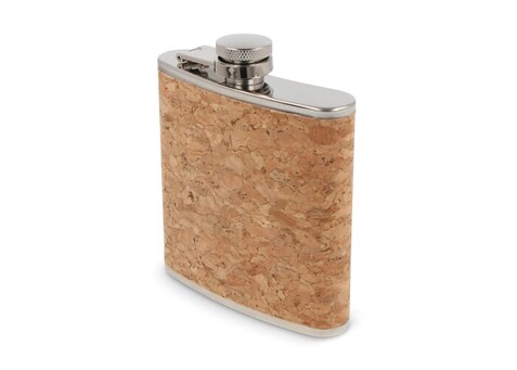 Flachmann mit Korken 170ml - Natur bedrucken, Art.-Nr. LT93087-N0094