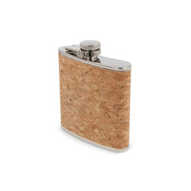 Flachmann mit Korken 170ml - Natur bedrucken, Art.-Nr. LT93087-N0094