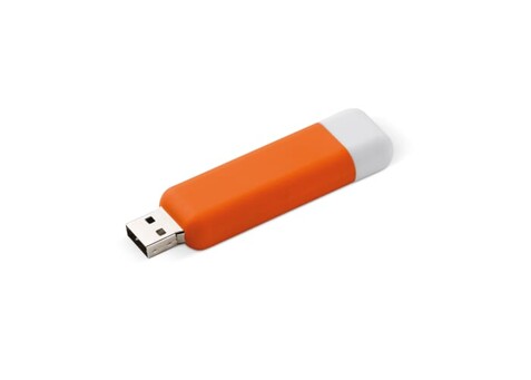 8GB USB-Stick Modular - Orange / Weiss bedrucken, Art.-Nr. LT93214-N2601