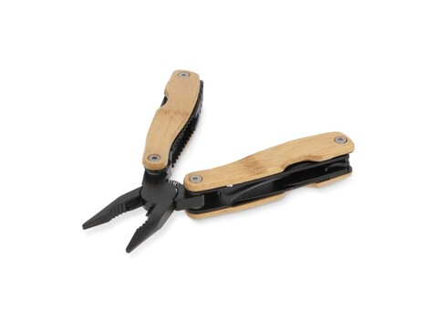 Multi-Tool-Bambus 8 Funktionen - Schwarz bedrucken, Art.-Nr. LT93411-N0002