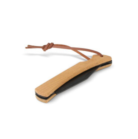 Taschenmesser aus Bambus - Schwarz bedrucken, Art.-Nr. LT93412-N0002