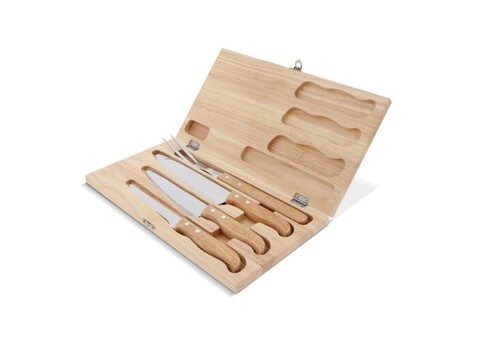 Messerset in Geschenkbox - Holz bedrucken, Art.-Nr. LT94498-N0093