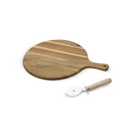Pizza Schneidebrett mit Rollmesser - Holz bedrucken, Art.-Nr. LT94504-N0093 Pizza Schneidebrett mit Rollmesser - Holz bedrucken, Art.-Nr. LT94504-N0093