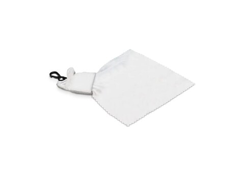 Schlüsselanhänger mit antibakteriellen Mikrofasertuch - Weiß/transparent bedrucken, Art.-Nr. LT95028-N0995 Schlüsselanhänger mit antibakteriellen Mikrofasertuch - Weiß/transparent bedrucken, Art.-Nr. LT95028-N0995