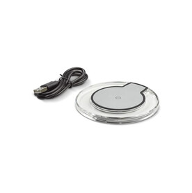 Kabellose Ladestation 5W - Grau / Schwarz bedrucken, Art.-Nr. LT95065-N6102 Kabellose Ladestation 5W - Grau / Schwarz bedrucken, Art.-Nr. LT95065-N6102