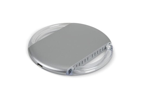 Kabellose Ladestation 5W - Silber bedrucken, Art.-Nr. LT95077-N0005 Kabellose Ladestation 5W - Silber bedrucken, Art.-Nr. LT95077-N0005