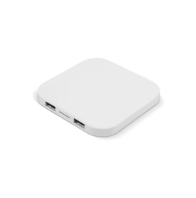 Kabelloses Ladepad inklusive 2 USB-Anschlüssen (5W) - Weiss bedrucken, Art.-Nr. LT95078-N0001 Kabelloses Ladepad inklusive 2 USB-Anschlüssen (5W) - Weiss bedrucken, Art.-Nr. LT95078-N0001
