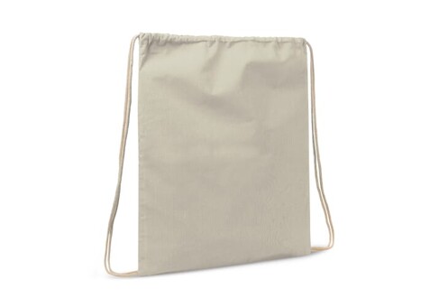 Kordelzugbeutel baumwolle OEKO-TEX® STANDARD 100 140g/m² 35x45cm - Ecru bedrucken, Art.-Nr. LT95204-N0054