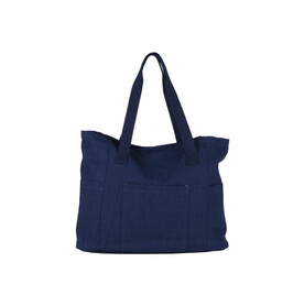 Tasche Recycelte Leinwand 310g/m² 42x13x43cm - Dunkelblau bedrucken, Art.-Nr. LT95226-N0010