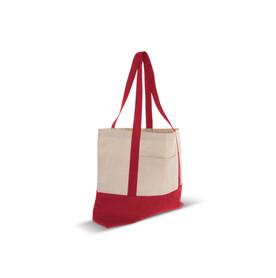 Strandtasche Baumwollsegeltuch OEKO-TEX® 280g/m² 42x10x30cm - Rot bedrucken, Art.-Nr. LT95247-N0021 Strandtasche Baumwollsegeltuch OEKO-TEX® 280g/m² 42x10x30cm - Rot bedrucken, Art.-Nr. LT95247-N0021