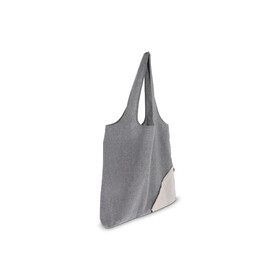 Einkaufstasche Recycelte Baumwolle OEKO-TEX® 140g/m² 38x42cm - Grau bedrucken, Art.-Nr. LT95250-N0061
