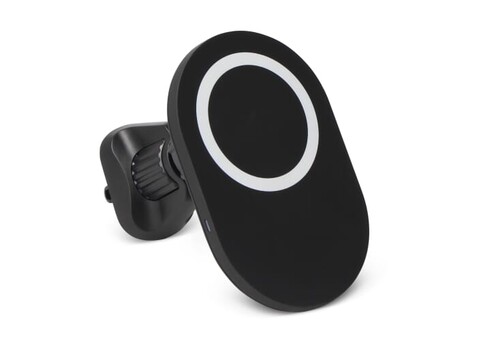 Wireless car charger R-ABS 15W - Schwarz bedrucken, Art.-Nr. LT95551-N0002