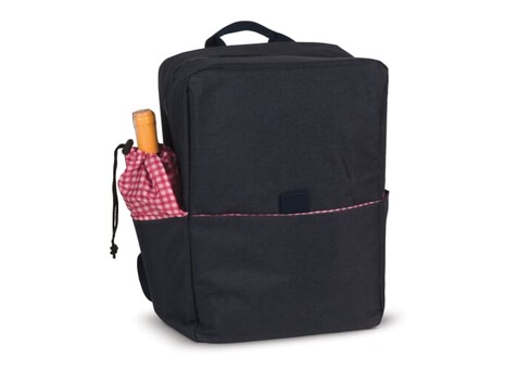Picknick-Rucksack aus R-PET-Material - Dunkelblau bedrucken, Art.-Nr. LT95901-N0010