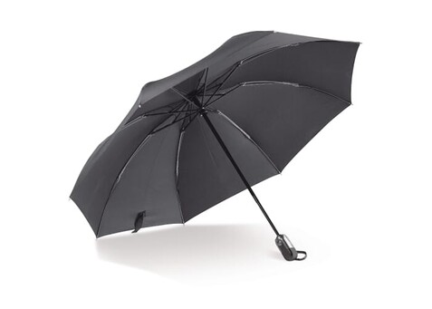 Luxuriöser 23” Wende-Regenschirm mit automatischer Öffnung und Schließung - Schwarz bedrucken, Art.-Nr. LT97100-N0002