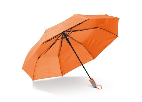 Zusammenfaltbarer 22” Regenschirm mit automatischer Öffnung - Orange bedrucken, Art.-Nr. LT97102-N0026