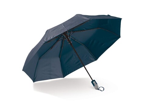Zusammenfaltbarer 22” Regenschirm mit automatischer Öffnung - Dunkelblau bedrucken, Art.-Nr. LT97102-N0010
