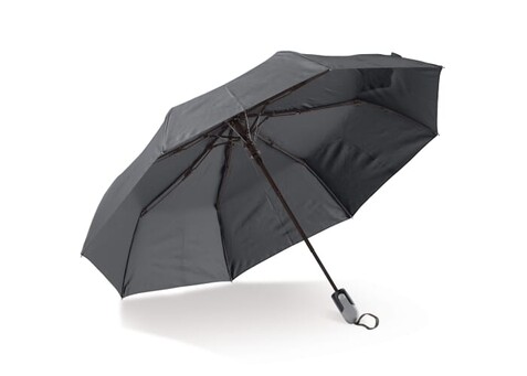 Zusammenfaltbarer 22” Regenschirm mit automatischer Öffnung - Schwarz bedrucken, Art.-Nr. LT97102-N0002