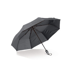 Zusammenfaltbarer 22” Regenschirm mit automatischer Öffnung - Schwarz bedrucken, Art.-Nr. LT97102-N0002