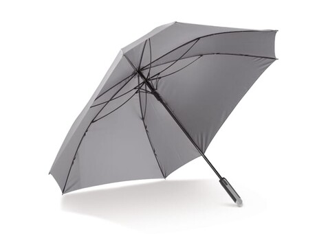 Luxus 27” quadratischer Regenschirm mit automatischer Öffnung - Grau bedrucken, Art.-Nr. LT97107-N0061