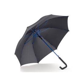Stockschirm 23” selbstöffnend - Schwarz / Blau bedrucken, Art.-Nr. LT97109-N0211 Stockschirm 23” selbstöffnend - Schwarz / Blau bedrucken, Art.-Nr. LT97109-N0211