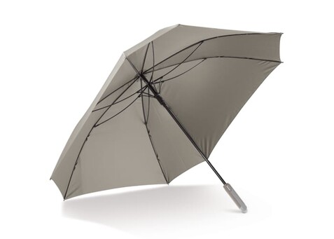 Luxus 27” quadratischer Regenschirm mit Hülle - Taupe bedrucken, Art.-Nr. LT97111-N0058