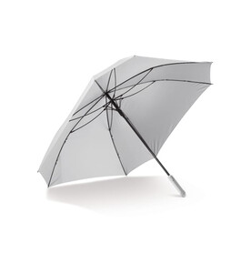 Luxus 27” quadratischer Regenschirm mit Hülle - Weiss bedrucken, Art.-Nr. LT97111-N0001