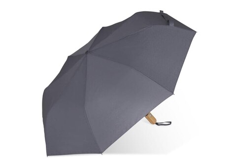 21” faltbarer Regenschirm aus R-PET -Material mit Automatiköffnung - Grau bedrucken, Art.-Nr. LT97112-N0061