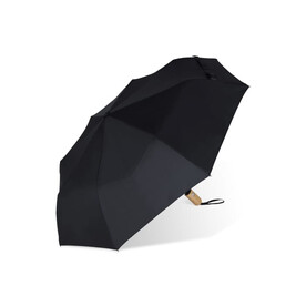 21” faltbarer Regenschirm aus R-PET -Material mit Automatiköffnung - Schwarz bedrucken, Art.-Nr. LT97112-N0002