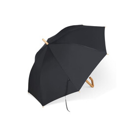23” Regenschirm aus R-PET-Material mit Automatiköffnung - Schwarz bedrucken, Art.-Nr. LT97113-N0002