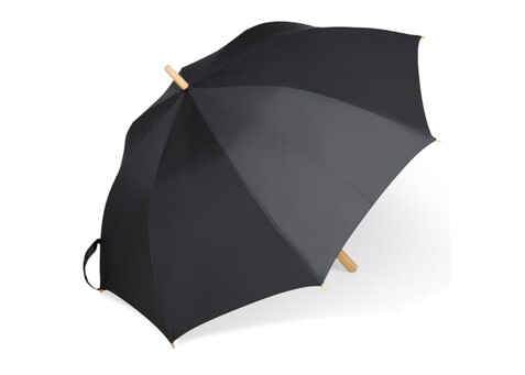 25” Regenschirm aus R-PET-Material mit Automatiköffnung - Schwarz bedrucken, Art.-Nr. LT97114-N0002