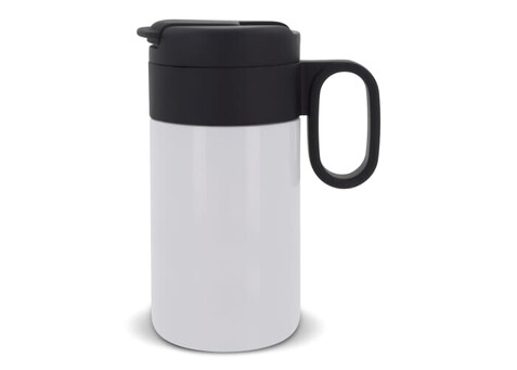Isolierbecher Flow mit Griff 250ml - Weiss bedrucken, Art.-Nr. LT98713-N0001