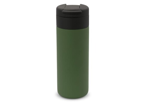 Isolierbecher Flow 400ml - Dunkelgrün bedrucken, Art.-Nr. LT98714-N0030