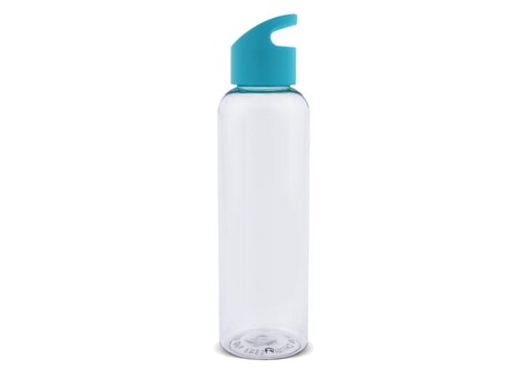 Loop Flasche transparent R-PET 600ml - Transparent Türkis bedrucken, Art.-Nr. LT98744-N0437