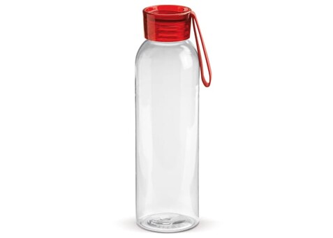 Trinkflasche 600ml - Transparent Rot bedrucken, Art.-Nr. LT98766-N0421