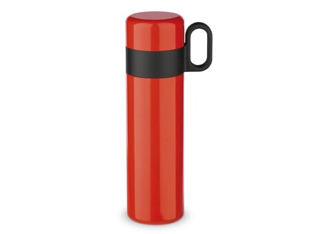 Isolierflasche mit Becher 500ml - Rot bedrucken, Art.-Nr. LT98784-N0021