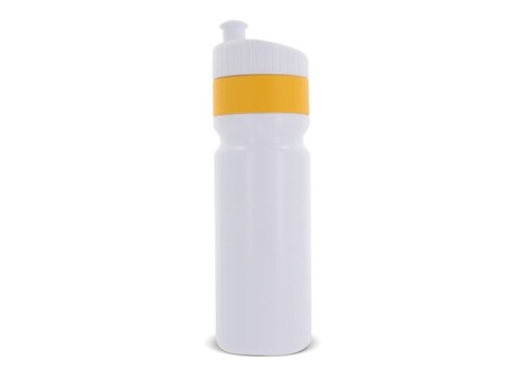 Sportflasche mit Rand 750ml - Weiss / Gelb bedrucken, Art.-Nr. LT98786-N0141