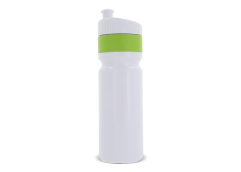 Sportflasche mit Rand 750ml - Weiss / Hellgrün bedrucken, Art.-Nr. LT98786-N0132