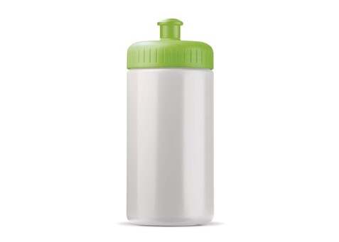 Sportflasche classic 500ml - Weiss / Hellgrün bedrucken, Art.-Nr. LT98795-N0132