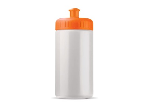 Sportflasche classic 500ml - Weiss / Orange bedrucken, Art.-Nr. LT98795-N0126